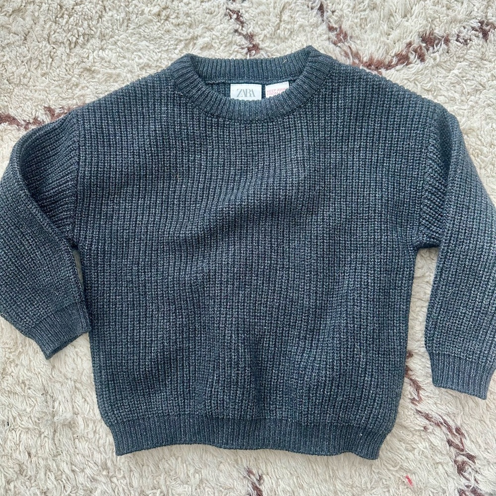 Zara Kids Gray Knit Sweater
